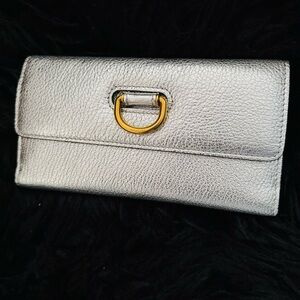 Burberry Highbury Goat Leather D-Ring Wallet